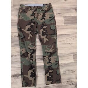 Polo Ralph Lauren Camo Chino Men 32x31Green Stretch Straight Fit Twill Military
